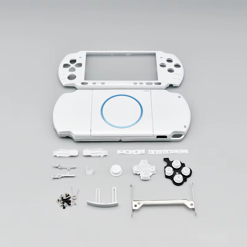 Sony PSP 3000 Komplettes Gehäuse-Set Gaming-Edition in Gold als Ersatzteil-Reparatur-Kit für 03G Motherboard - Bild 1