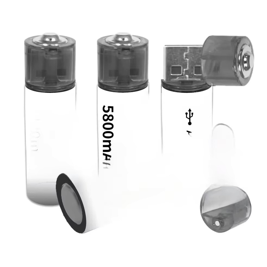 Rscrola AA-Akkus mit USB-C Aufladung, 1,5 V, 5800 mAh, Weiß - Bild 6