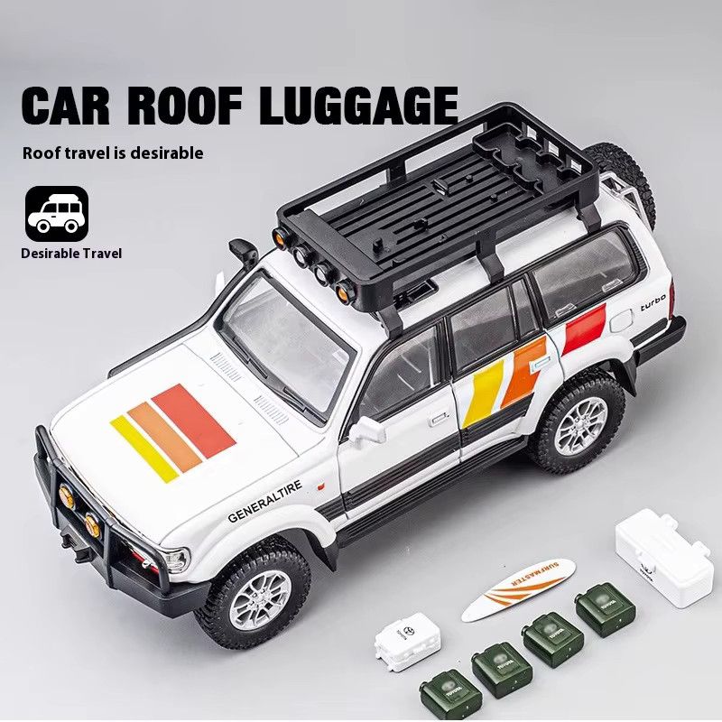 Maisto Land Cruiser LC80 Automodell aus Legierung in Weiß, Maßstab 1:24 - Bild 3