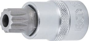 BGS Bit-Einsatz Innenvielzahn XZN mit Bohrung M16, Antrieb Innenvierkant 12,5 mm, silber - Bild 1
