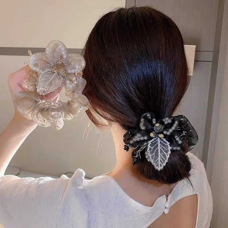 FENGCHE Haarseil, Organza-Blumen, Kristall, Damen - Bild 1