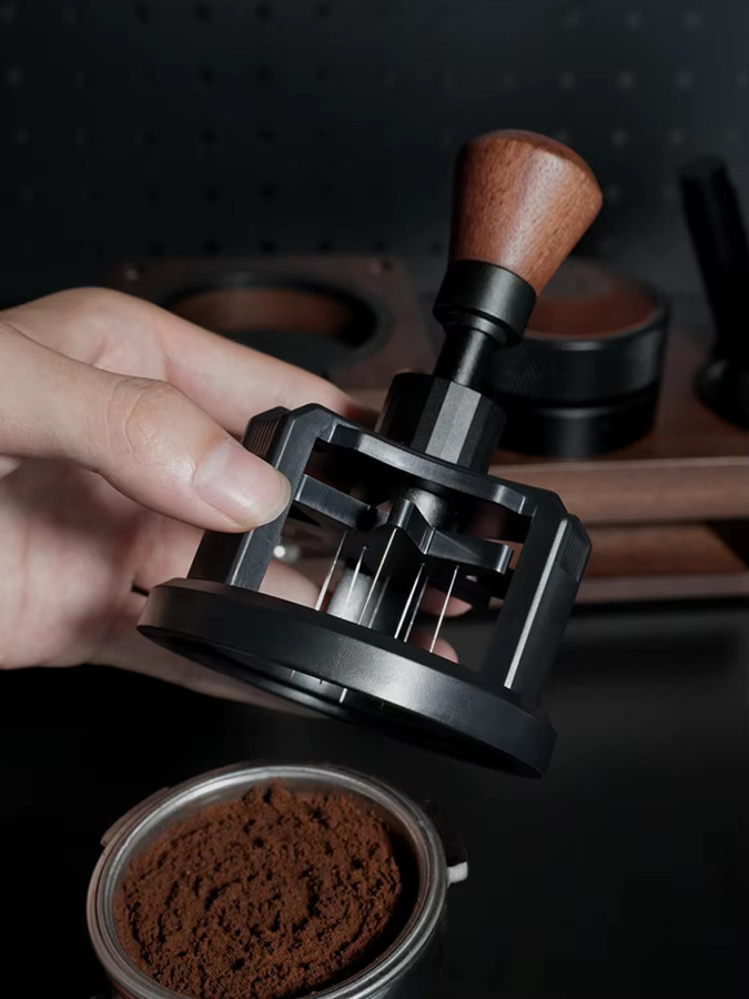 HiBREW Rotary Espressorrührer 58 mm Magnetischer Nadelverteiler in Schwarz für Kaffeemaschinen H10A und H13 G5 - Bild 3
