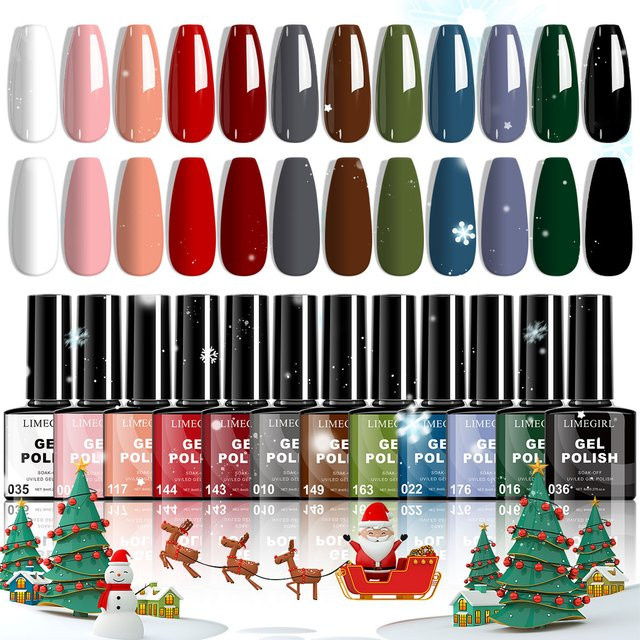 LIMEGIRL Gel Nagellack Kit, 12 Stück, Glänzend, Unisex - Bild 1
