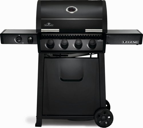 Napoleon Gasgrill Legend 425 in Schwarz mit 5 Brennern, Seitenbrenner, Thermometer und Unterwagen - Bild 1
