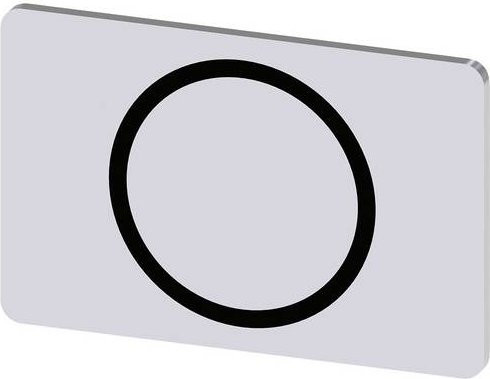 Siemens Bezeichnungsschild 3SU1900-0AD81-0QA0 in Silber und Weiß, 10 Stück - Bild 1