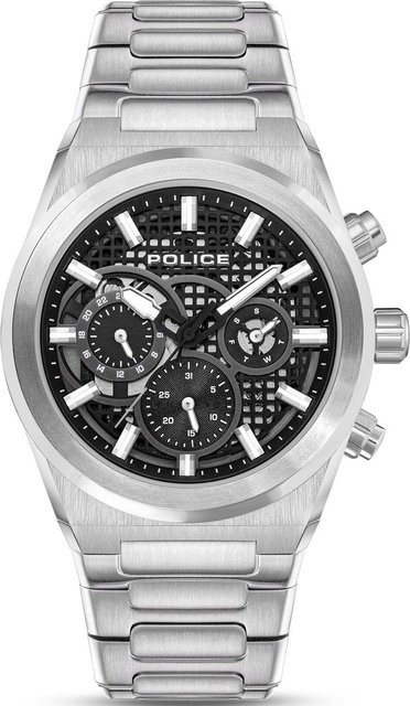 Police Herrenuhr Eclipse, Quarz, Edelstahl, 45 mm, Schwarz, 5 ATM - Bild 1