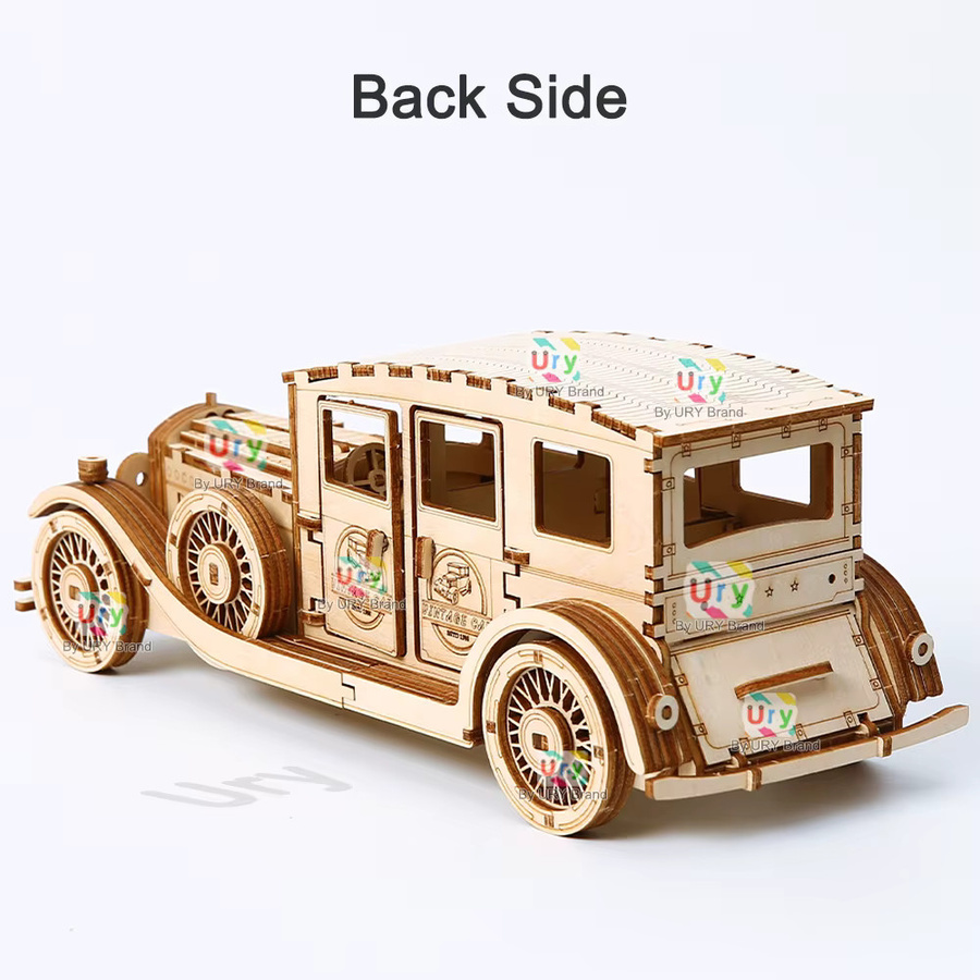 Ury 3D Holzpuzzle Retro Oldtimer, Holzpuzzle, Fahrzeuge - Bild 3
