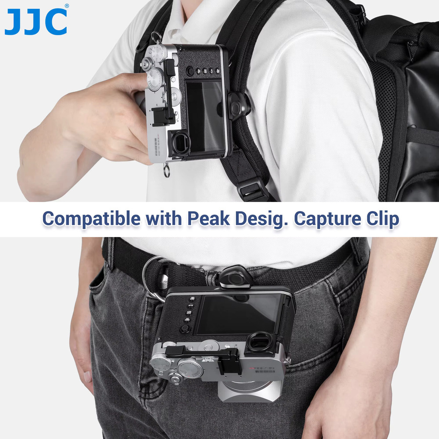 JJC Metall-Handgriff für Fujifilm GFX100RF Kamera, L-förmige Kamerahalterung in Schwarz mit 1/4 Zoll-20 Gewinde für Stativ - Bild 5