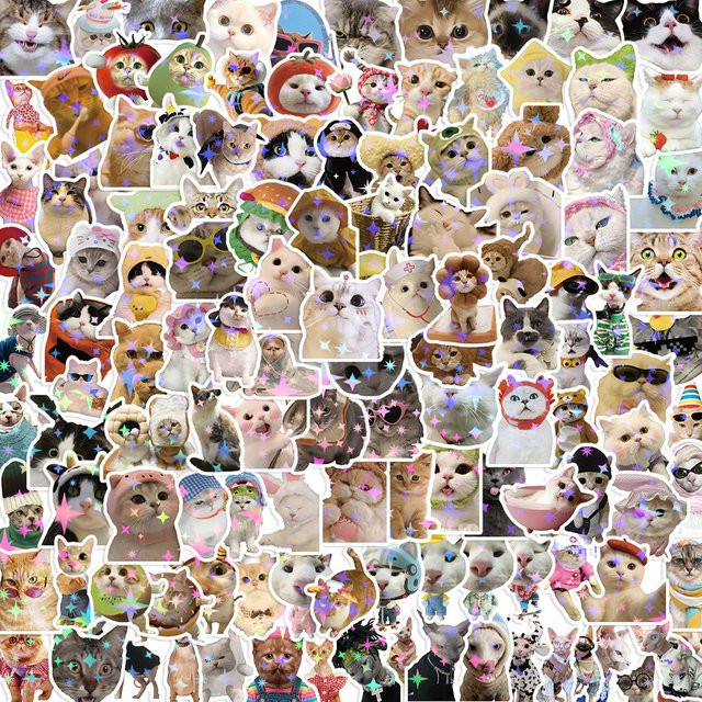 203 Stück realistische Kätzchen-Aufkleber Set in Multicolour für DIY-Dekoration von Anime Worlds Store - Bild 1