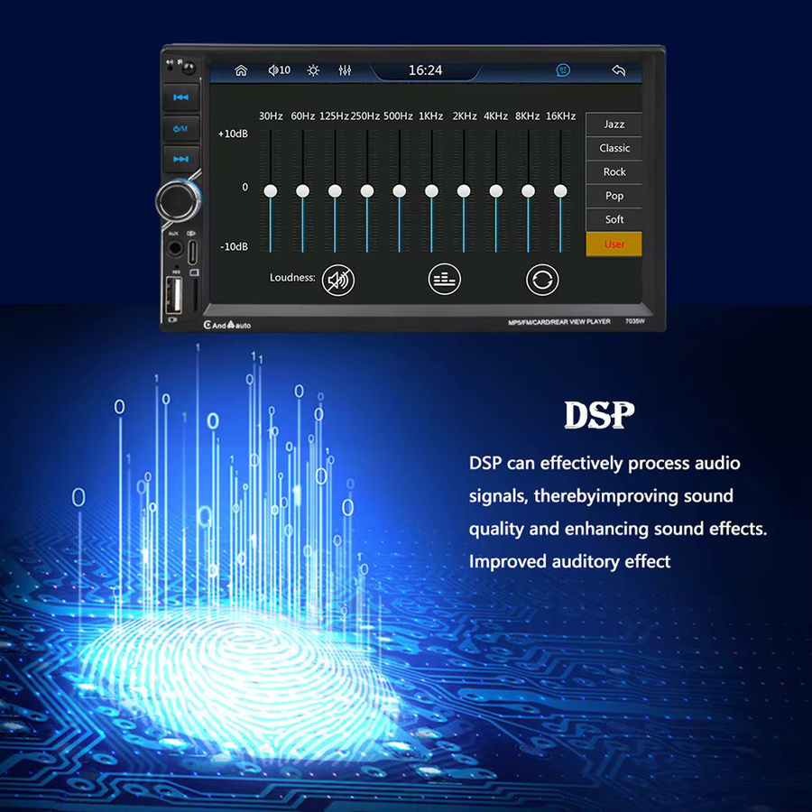 ESSGOO 7 Zoll Autoradio 2DIN MP5 Player mit HD Touchscreen, Bluetooth und Mirror Link in Schwarz - Bild 5