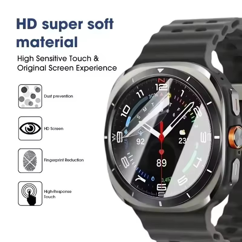 Samsung Hydrogelfolie für Galaxy Watch 7 6 5 4, transparent, 5 Stück - Bild 2