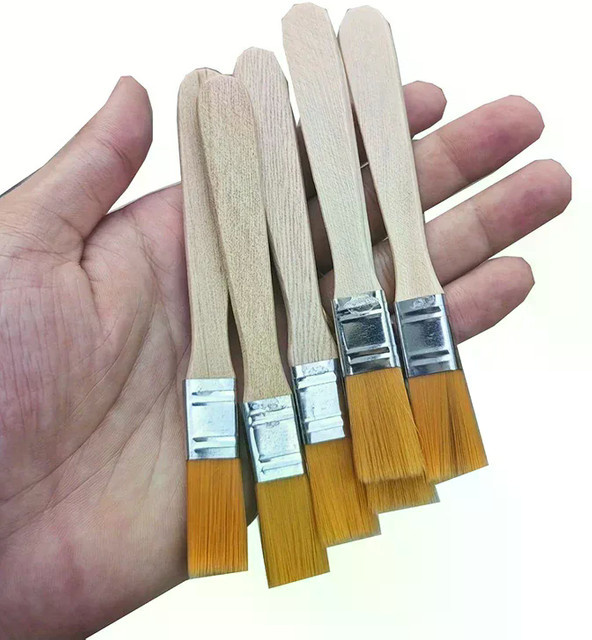 50 Stück Nylonpinsel mit Holzgriff für Aquarell und Reinigung als Kunstpinsel-Set - Bild 1