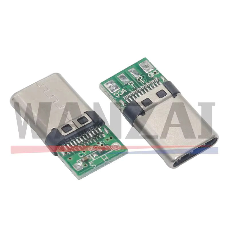 Bolantedz 10 Stück USB 3.1 Typ C Stecker und Buchsen Adapter Set in Silber für PCB Boards und Kabel zur Lötung - Bild 1