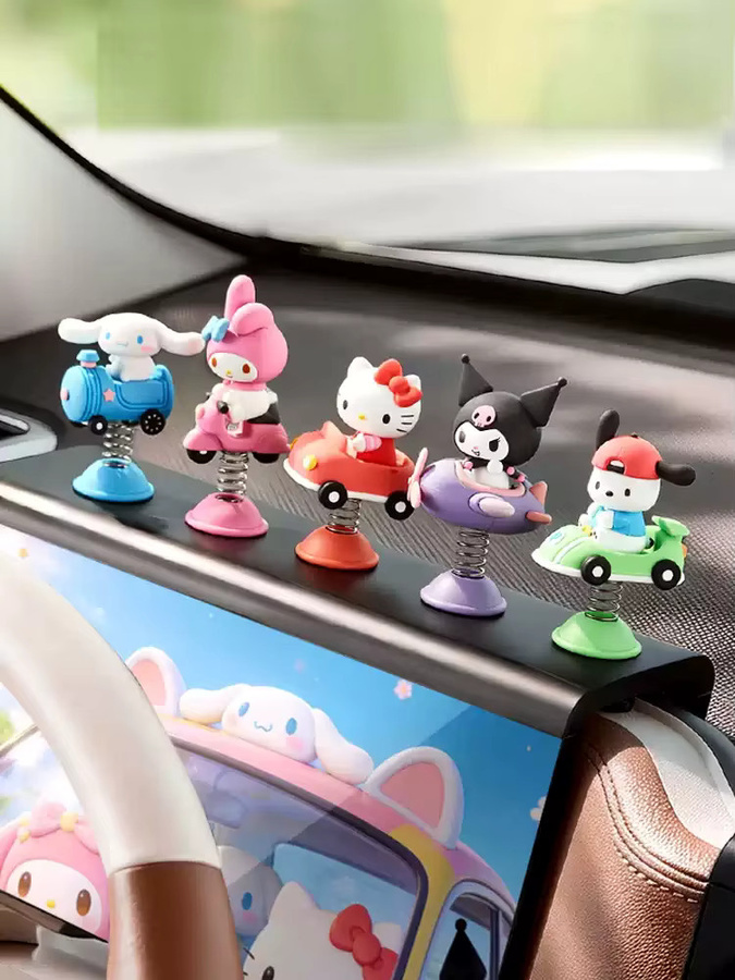 Sanrio Wackelkopffiguren, Kawaii Kuromi, Pochacco, Hangyodon, Hello Kitty, My Melody - Bild 4
