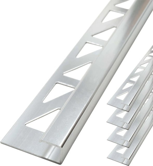 Dalsys Eckprofil Fliesenschiene aus Aluminium in Silber Matt, Breite: 12,5 mm, Länge: 2,5 m - Bild 1