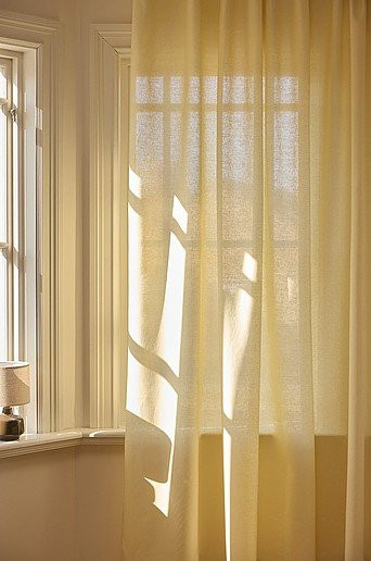 Jotex Vorhang MILLY aus Leinenmischung in Beige und Gelb, semi-transparent, extra breit, Höhe: 280 cm - Bild 1