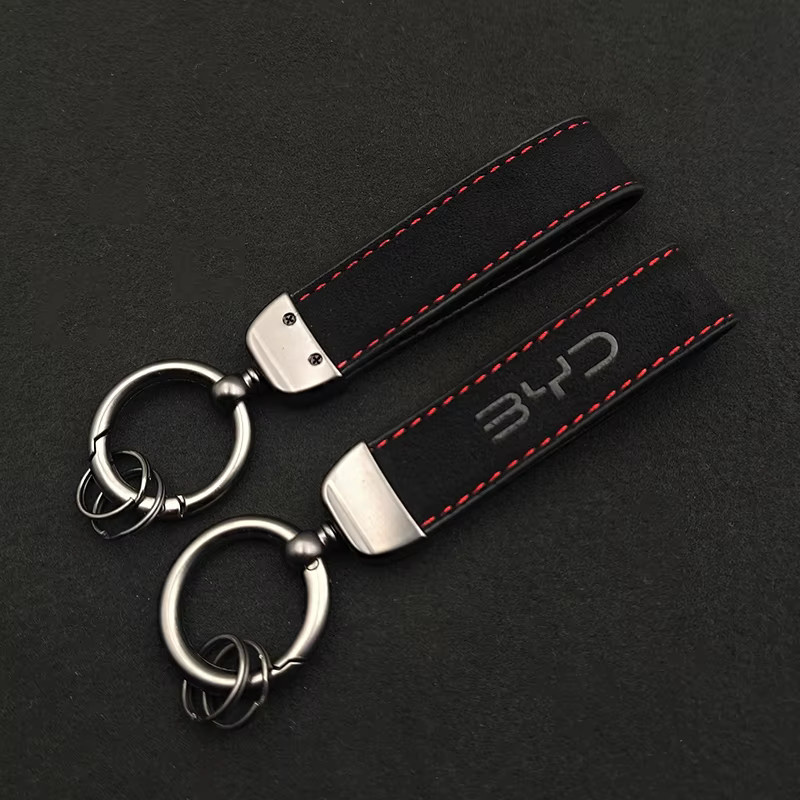 BYD Schlüsselring, Wildleder Leder, Unisex - Bild 2