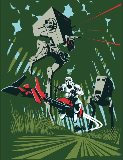 Komar Star Wars Wandbild Endor Paper Poster Multicolor B: 30 cm, H: 40 cm - Bild 1