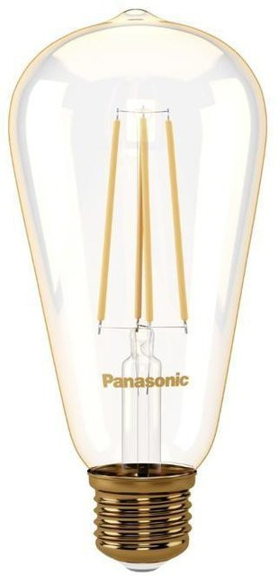 Panasonic Filament-LED Glühbirne ST64 E27 4W 2000K Warmweiß Transparent - Bild 1