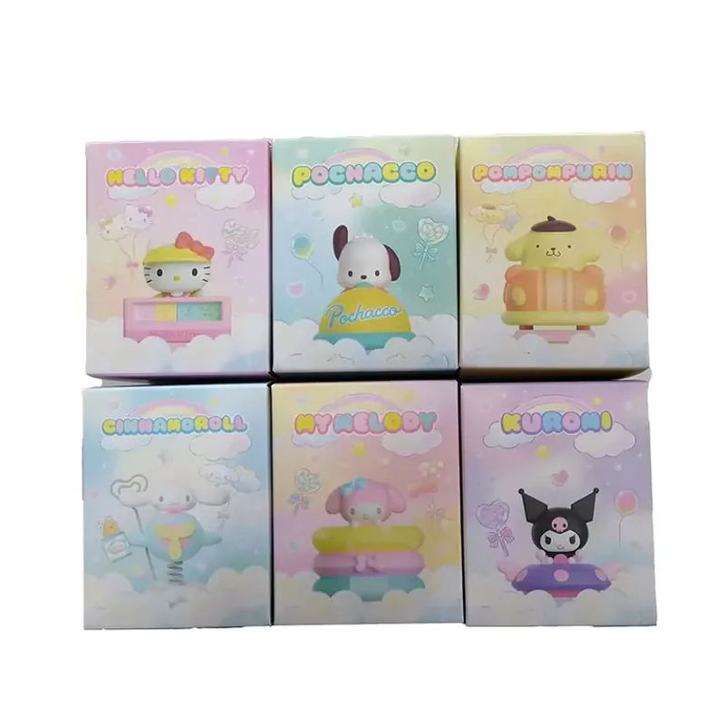 Sanrio Gartenparty Blind Box Sammelfiguren mit Cinnamoroll, Kuromi, Pochacco und Hello Kitty als bunte Anime-Dekoration aus Kunststoff - Bild 5