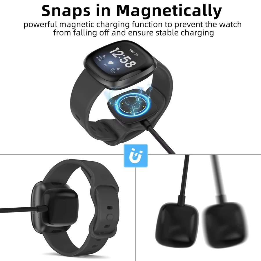 Fitbit Ersatzladegerät, 2er-Pack, Schwarz, Unisex - Bild 2
