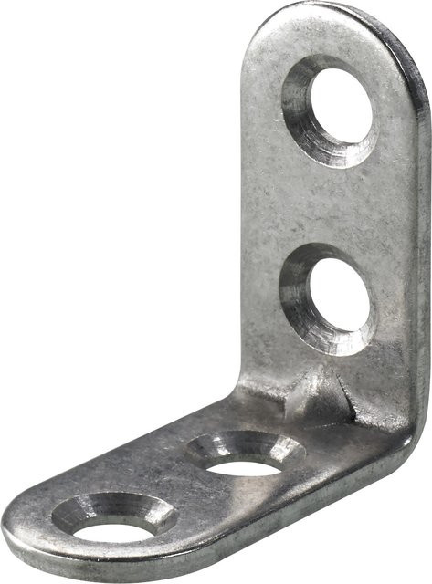 Hettich Stuhlwinkel aus Edelstahl in Silber Matt, B/T/H: 30 x 30 x 15 mm, 4 Stück - Bild 1