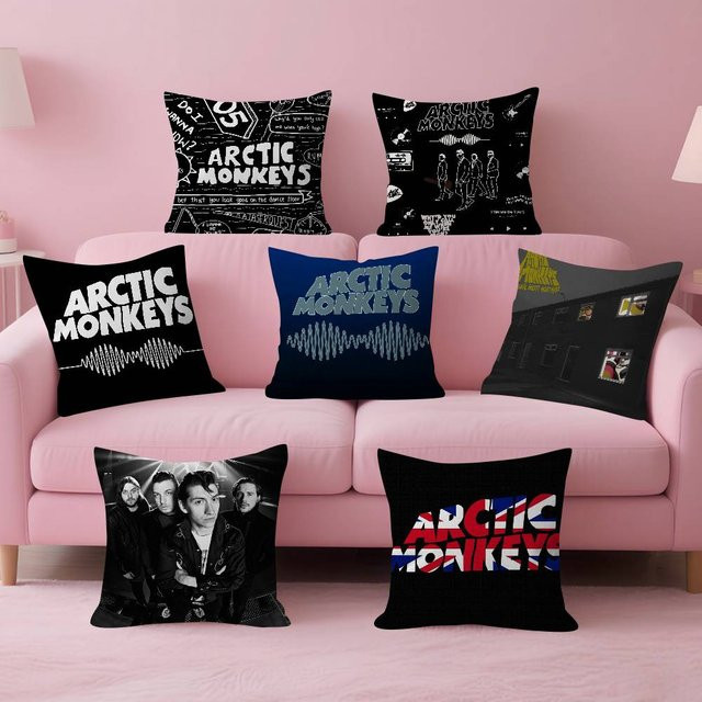 A-Arctic Rock Monkeys Band Kissenbezug in Schwarz, quadratisch, Breite: 30 cm, Höhe: 30 cm - Bild 1