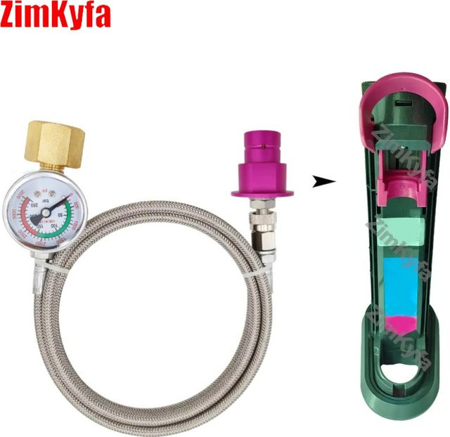 Soda-Schlauch-Set von zimakyfa mit CO2-Adapter, Schnellanschluss und Kugelhahn zur Durchflussregelung, 60 Zoll Hochdruck-Edelstahlschlauch - Bild 1