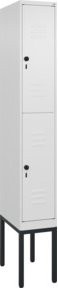 C+P Doppelstock-Spind Classic PLUS mit Sicherheits-Drehriegel, 1 Abteil, Farbe RAL 9016 Verkehrsweiß, B/T/H: 212 x 30 x 50 cm - Bild 1