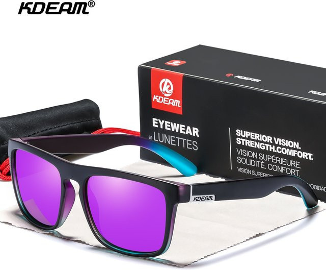 KDEAM Sonnenbrille Quadratisch, Vollrand, Kunststoff, Unisex, polarisiert - Bild 1