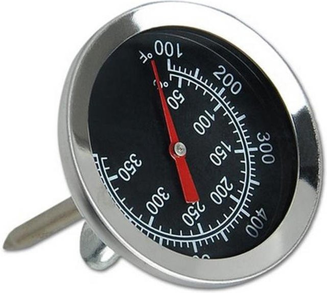 Edelstahl Kochofenthermometer als Sondenthermometer für Lebensmittel und Fleisch bis 350 Grad Celsius, Farbe: Silber, B/T/H: 8 x 5,2 x 5,2 cm - Bild 1