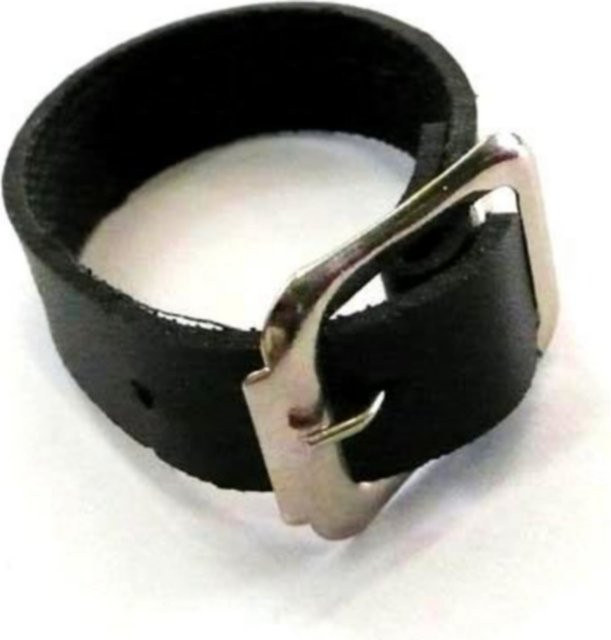 Peach Befestigungsband für Gepäckanhänger aus Leder, schwarz, 100 Stück - Bild 1