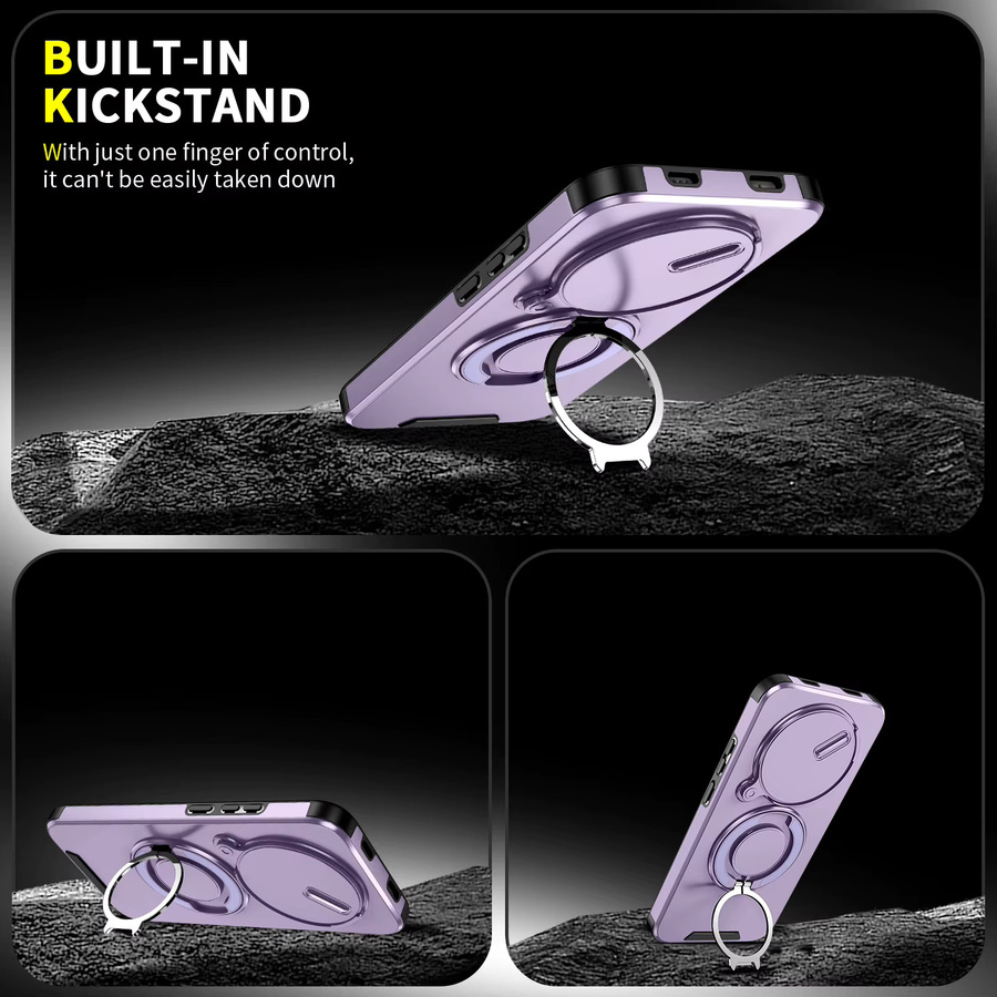 Xiaomi Magnetische Drehbare Handyhülle mit Schiebefenster und Sturzschutz für Redmi Note 15 14 13 Pro Plus 14s in Pink oder Purple - Bild 3