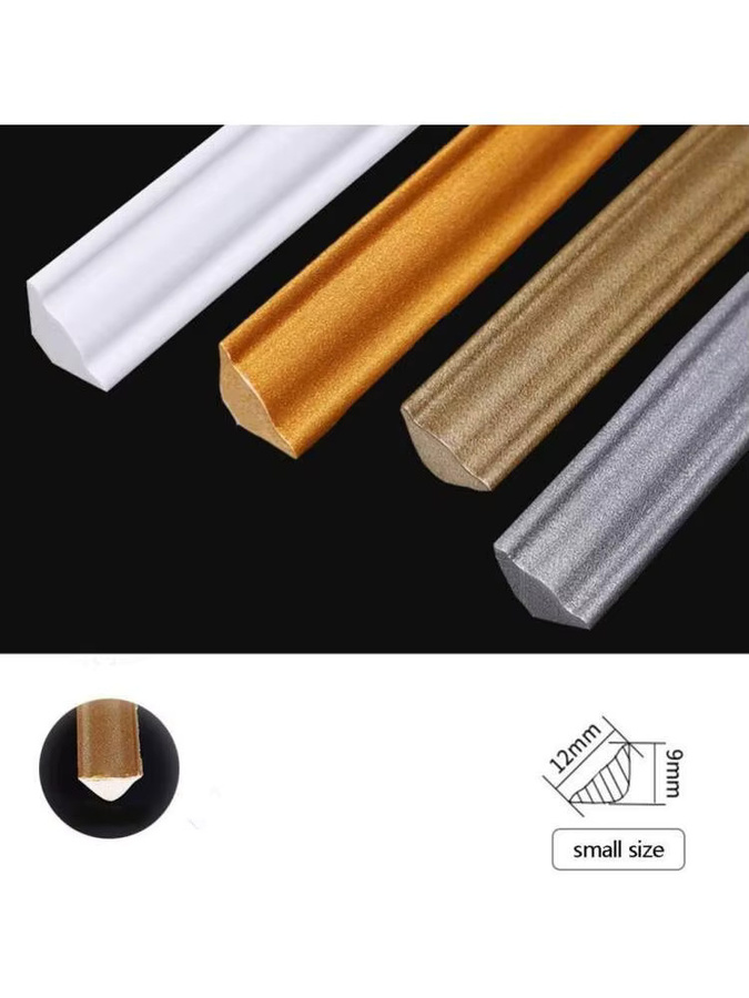 Wasserfeste 3D Sockelleiste in Weiß mit Streifen-Design aus PVC für moderne Wanddekoration - Bild 4