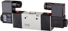 Riegler 3/2-Wegeventil elektropneumatisch 3V bistabil G 3/8 Schwarz 24 V DC - Bild 1