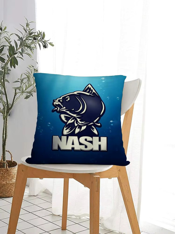 N-Nash Fishing Brand Kissenbezug aus ultraweichem Stoff mit verdecktem Reißverschluss, Schwarz und Blau, B/T/H: 30 x 30 x 30 cm - Bild 5