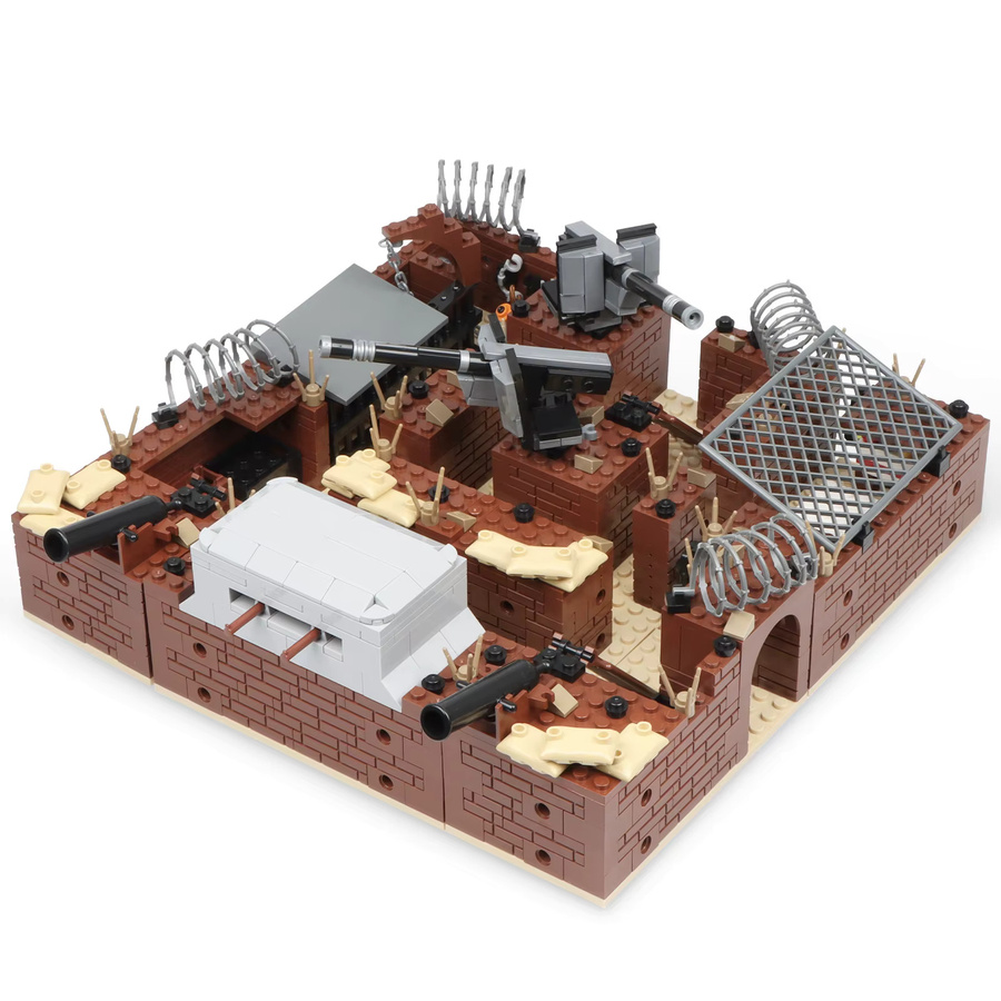 BRICKPANDA WW2 Militär Graben Ruinen Bausteine Kit, Soldaten, Armee Figuren, Krieg Szene - Bild 2