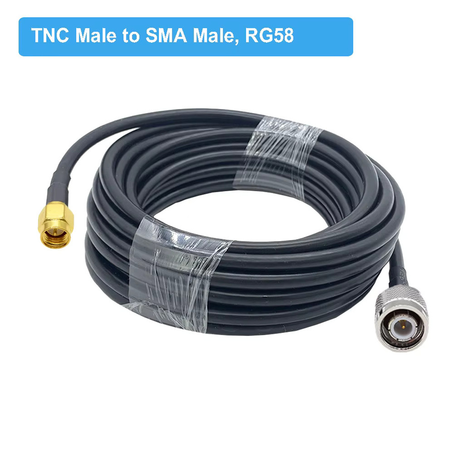 BEVOTOP RG58 Koaxialkabel Jumper mit TNC-Stecker auf SMA-Stecker 50 Ohm in Schwarz - Bild 2