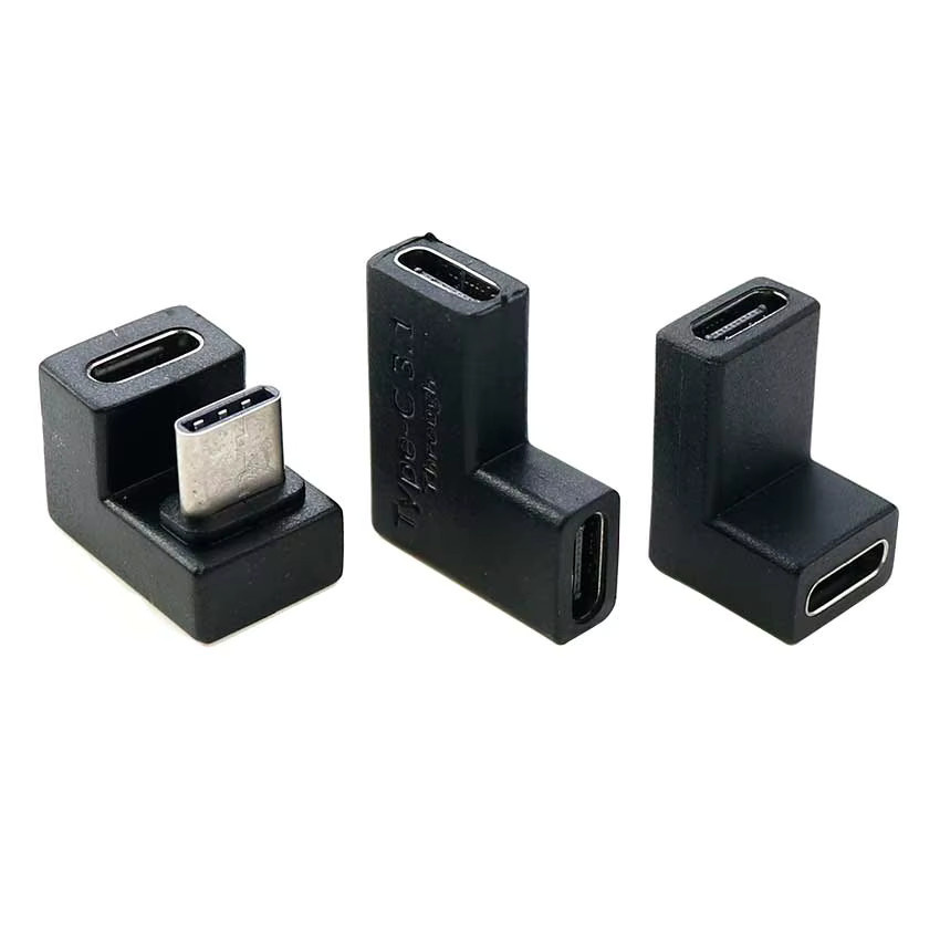 Cltgxdd U-förmiger USB-C-Adapter Typ-C-Stecker auf Buchse OTG-Konverter 10-Gbit/s in Schwarz - Bild 2