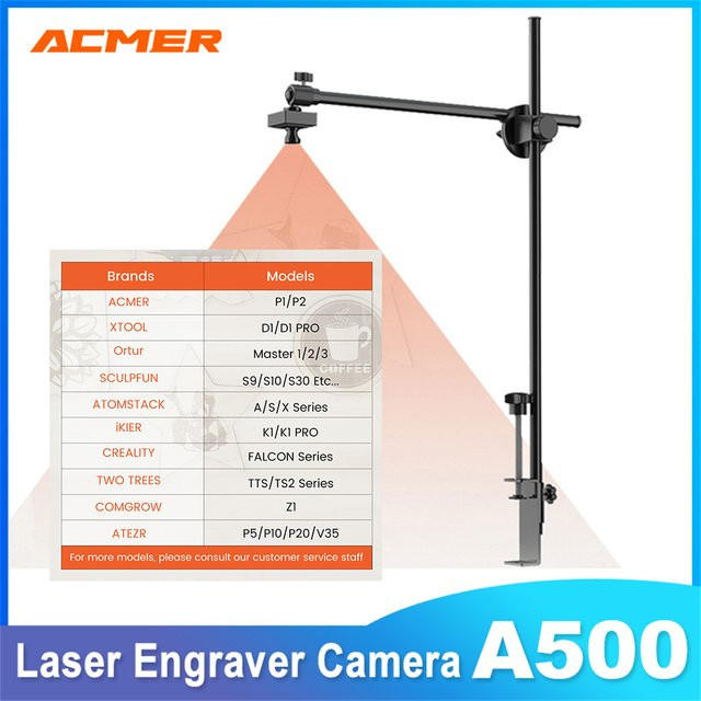 ACMER A500 Lightbrown Kamera für Lasergravurmaschinen kompatibel mit XTOOL, SCULPFUN, Atomstack, Ortur, IKIER, CREALITY und TWO TREES - Bild 1