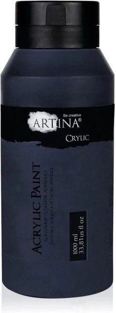 Artina Acrylfarbe Schwarz 1000 ml - Bild 1