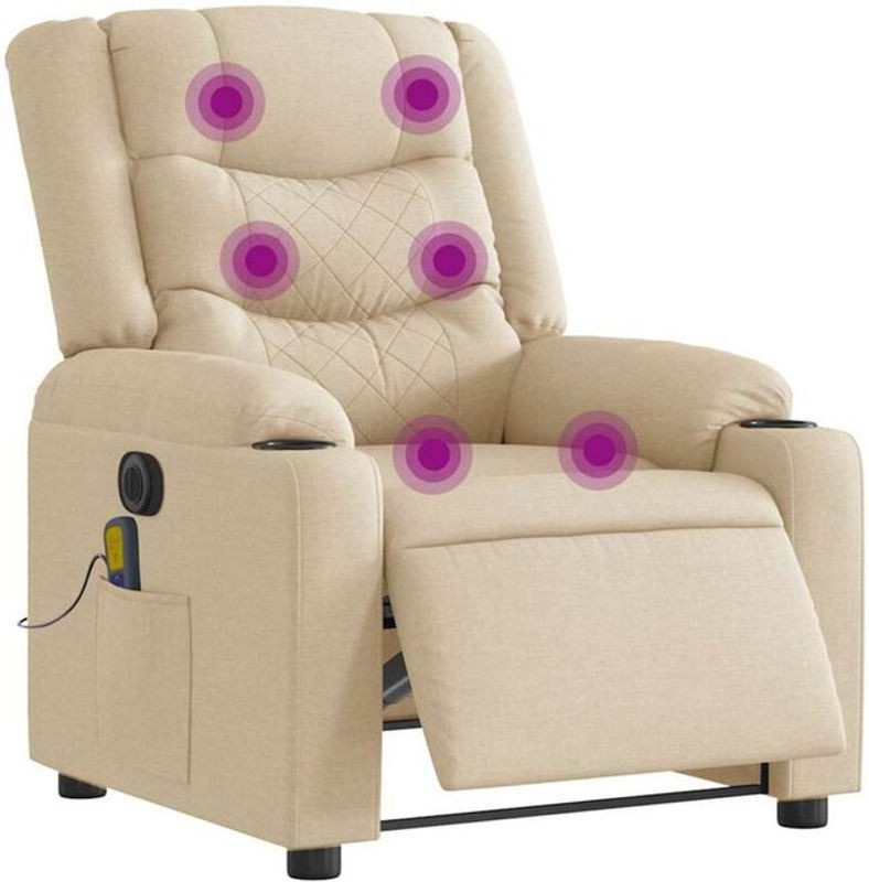 Elektrischer Massagesessel Relaxsessel von vidaxl in Beige aus Stoff - Bild 1