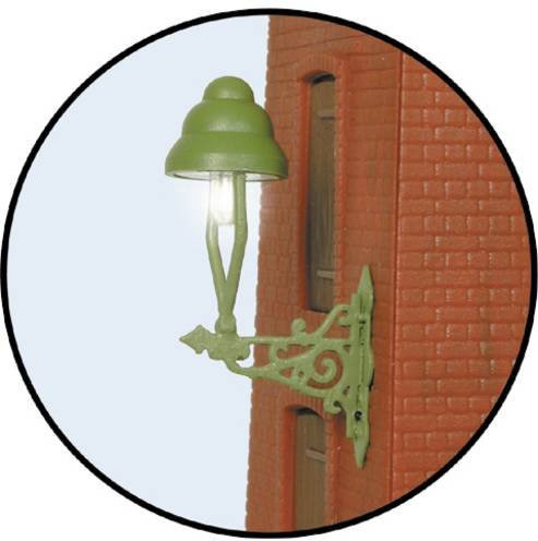 Viessmann Modelltechnik H0 Wandlaterne einfach Fertigmodell mit LED in Antique Green - Bild 1