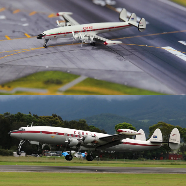 Art Crown Model Lockheed L-1049 Flugzeug, Weiß, Kunststoff - Bild 1