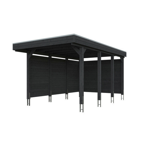 SKANHOLZ Carport Friesland Set A aus Fichte mit Seiten- und Rückwand, B: 320 cm, T: 555 cm, Anthrazit - Bild 3