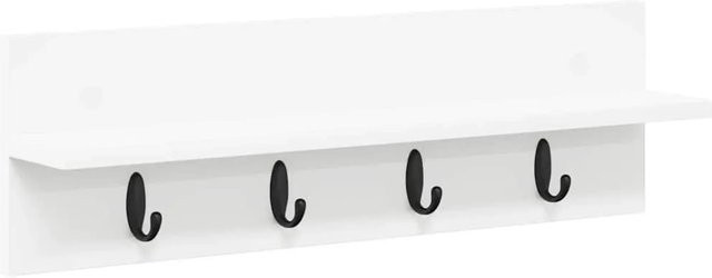 vidaXL Wandmontierter Nachttisch Weiß aus Holzwerkstoff B: 60 cm, T: 10,5 cm, H: 18 cm - Bild 1