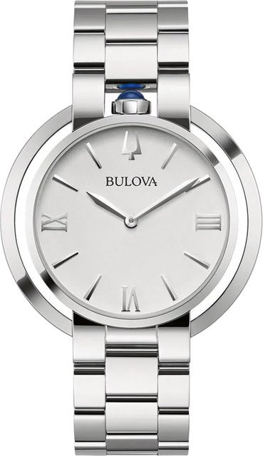 Bulova Damenuhr Rubaiyat, Quarz, Edelstahl, Diamant, 40 mm, Weiß - Bild 1