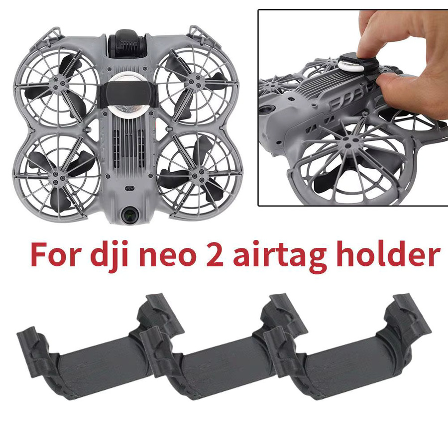 DJI NEO 2 Anti-Verlust Rahmen mit AirTag Tracker Befestigungshalterung in Schwarz oder Grau - Bild 2