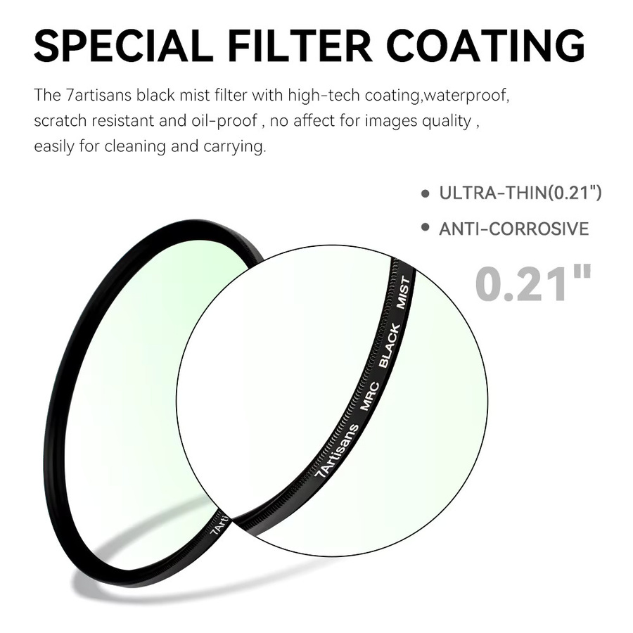 7artisans Black Mist Diffusion Kameraobjektivfilter für Video und Porträtfotografie in Schwarz - Bild 3
