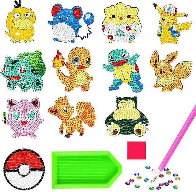 5D DIY Themen-Diamantmalerei-Aufkleber, Pokémon, Tiere, Bunt / Mehrfarbig - Bild 1